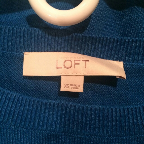 SOLD LOFT blue swing sweater XS - Picture 3 of 4
